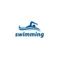 Simple Swimming Logo design inspiration - Vector