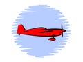 Simple symbol sports plane flies