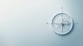 A simple, symbolic compass with clear lines, ideal for navigation apps and travel services. Generative AI