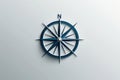 A simple, symbolic compass design with clear blue lines, perfect for navigation apps and travel services. Generative AI