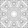 Simple symmetric coloring page for kids and adults.