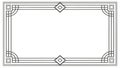 A Simple and Symmetrical Line Art Frame with Geometric Details, vector design Generative AI Royalty Free Stock Photo