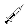 Simple syringe icon. isolated illustration