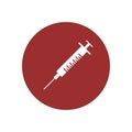 Simple Syringe Injection Circular Icon Royalty Free Stock Photo
