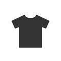 Simple T-shirt black pictogram, shirt icon on white