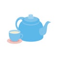 Simple teapot, hand drawn vector illustration