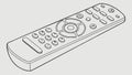 Simple Television Remote Control Vector Icon Illustration, vector design Generative AI Royalty Free Stock Photo