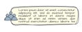 Simple text block with an icon of a group of people, a team, a people, workers for the design of printed materials
