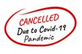 Simple Text Cancelled due to covid-19 Pandemic