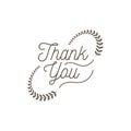 A simple thank you greeting vector image