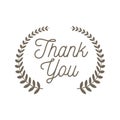 A simple thank you greeting vector image