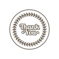 A simple thank you greeting vector image
