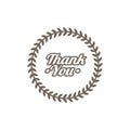 A simple thank you greeting vector image