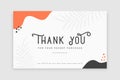 simple thank you for purchase order card with leaves design Royalty Free Stock Photo