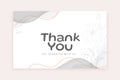 simple thank you for shopping white card with flower design Royalty Free Stock Photo