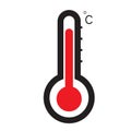 Simple thermometer icon on white background. flat style. thermometer sign