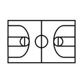 Thin line basket court icon