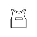 Thin line basketball jersey icon