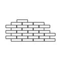 Thin line bricks icon