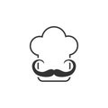 Simple thin line chef icon