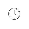 Simple thin line clockface ico