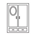 Thin line cupboard icon