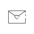 Thin line envelope icon