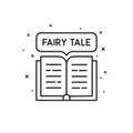 simple thin line fairy tale icon