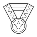 Thin line medal icon