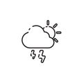 Thin line rainy icon