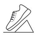 Thin line running shoes icon Royalty Free Stock Photo