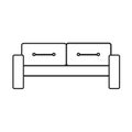 Thin line sofa icon
