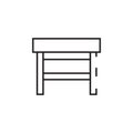 Thin line table icon