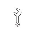 Thin line wrench icon