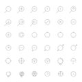 Simple thin outline Icon set .Trendy simple thin Icons Royalty Free Stock Photo