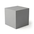 Simple three-dimensional gray cube Royalty Free Stock Photo