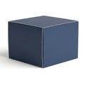 Simple three-dimensional gray cube on white background Royalty Free Stock Photo