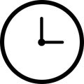 Simple time clock analog vector icon, Watch symbol