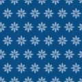 Simple Tiny daisy vector repeat pattern in classic blue