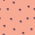 Simple tiny flower doodle repeat pattern design
