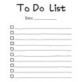 Simple to do list planner for daily or today plan.