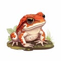 Simple Toad Clip Art With White Margins And Background