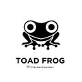 Simple toad frog vector illustration logo concept