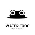 Simple toad frog vector illustration logo concept