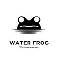 Simple toad frog vector illustration logo concept