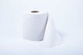 Simple white toilet paper. Royalty Free Stock Photo