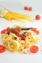 Simple Tomato Fettuccine with Salted Smelts