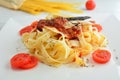 Simple Tomato Fettuccine with Salted Smelts