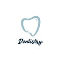 Simple tooth dentist healt care logo design Royalty Free Stock Photo