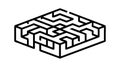 Simple Top-Down Maze Puzzle Illustration, vector design Generative AI Royalty Free Stock Photo